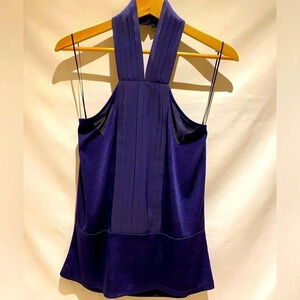 The Limited Purple Pleat Halter Top, size L